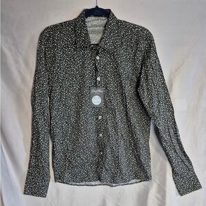 Good Man Brand Men's Slim Fit Long Sleeve Button Down Shirt - Spotted,‎ Casual